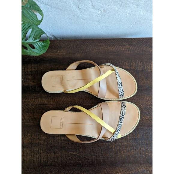 Dolce Vita Nebi Strappy Multicolor Slide Sandals - Size 8.5 - Picture 5 of 7